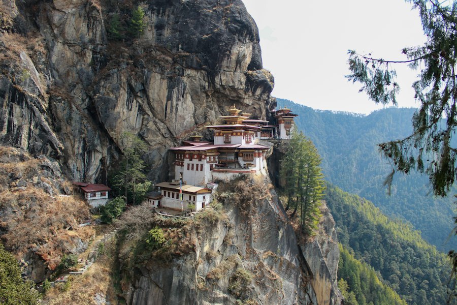 Tiger’s Nest monastery on a cliff in Paro